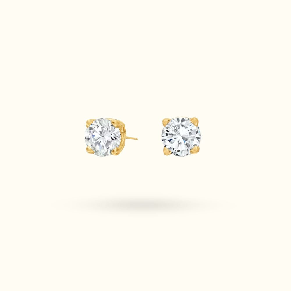 14k Gold Diamond Earrings - Diamond Earrings - Lulu Ave Body Jewelery