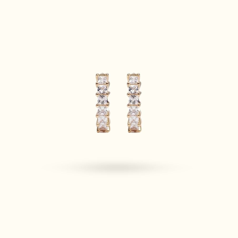 Crystal Baguette Huggies - Huggies - Lulu Ave Body Jewelery