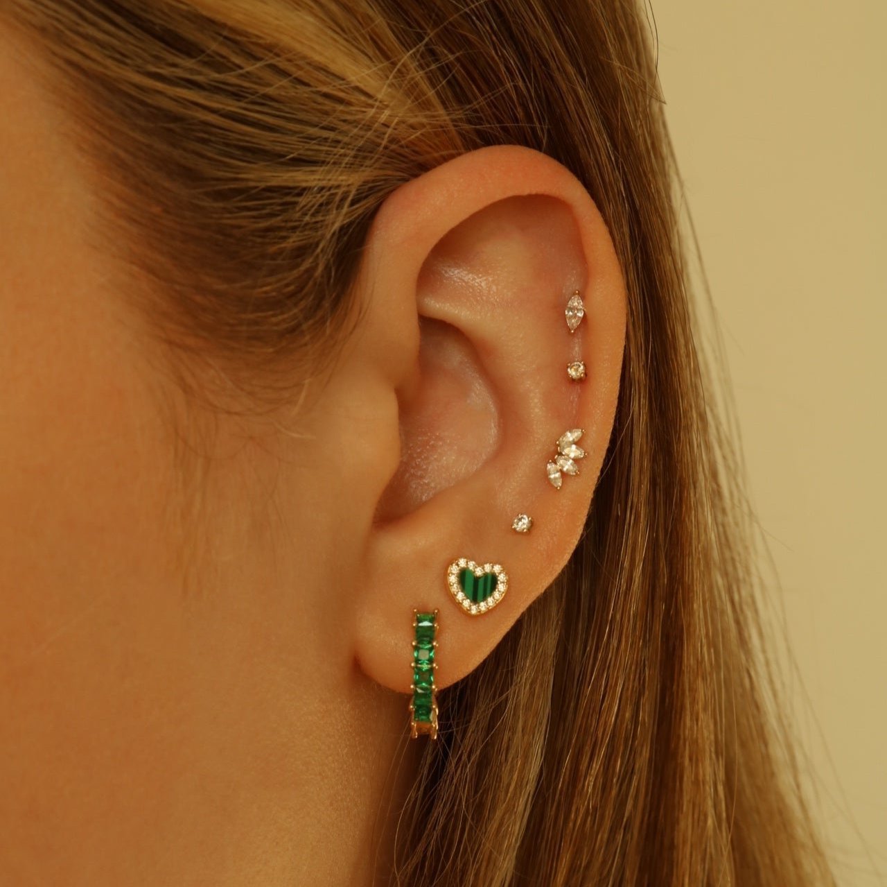 Heart Studs - Studs - Lulu Ave Body Jewelery