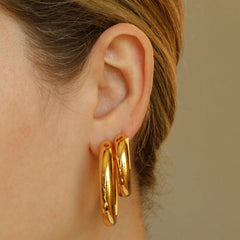 Hollow Hoops Set - Earrings - Lulu Ave Body Jewelery