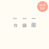 Titanium Crystal Prong Set - Earrings - Lulu Ave Body Jewelery