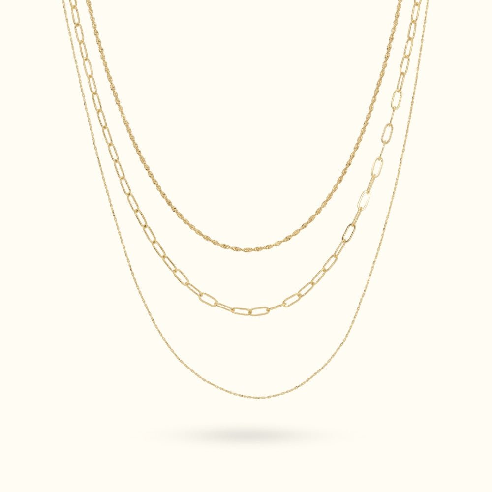 Trio Layered Necklace - Necklace - Lulu Ave Body Jewelery