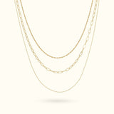 Trio Layered Necklace - Necklace - Lulu Ave Body Jewelery