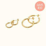 Tube Hoop Set - Earrings - Lulu Ave Body Jewelery